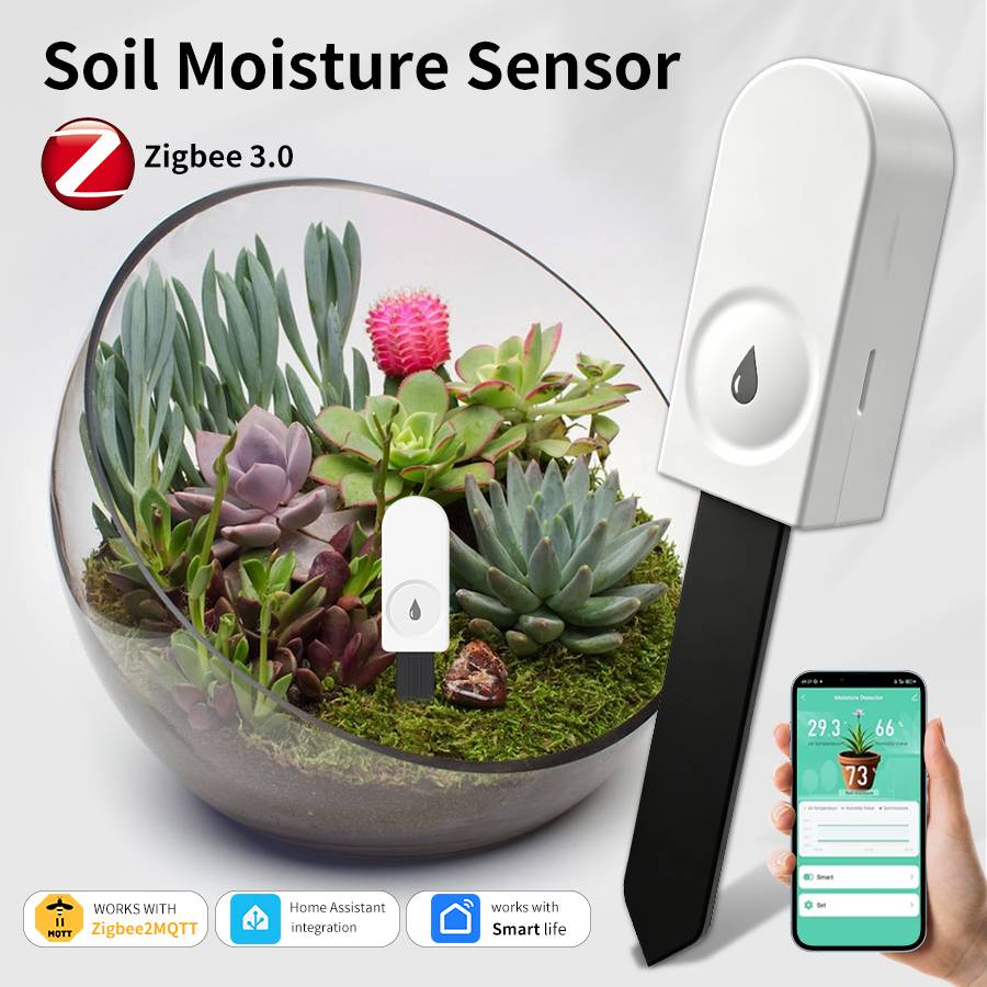 Smart Garden Products - Slimme ZigBee Bodemvochtsensor Temperatuur-vochtigheidsmeter Detector Thermo-hygrometer