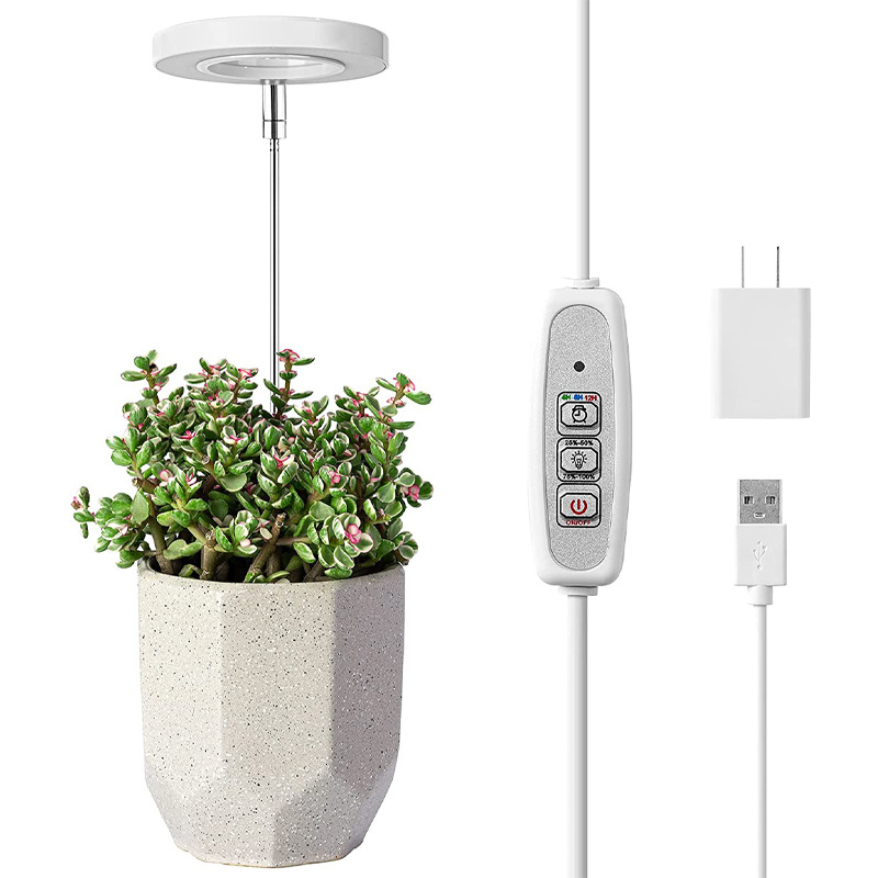 Plant Grow Light Full Spectrum - Dimbare Angel Ring LED-supplementverlichting met intrekbare