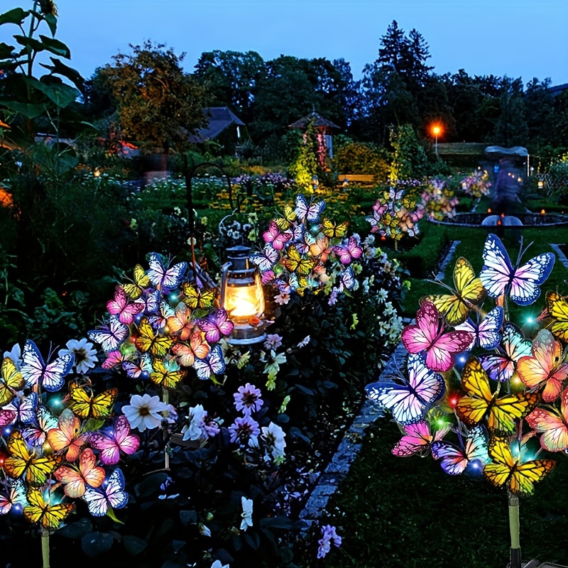 Smart Garden Light - Solar LED-vlindertuinverlichting Waterdichte kleurrijke buitengazonpadlamp voor