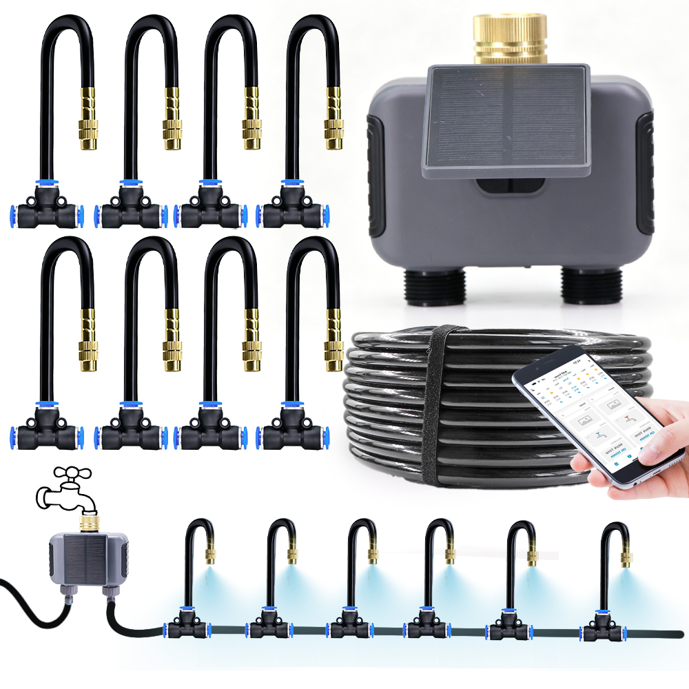 Smart Garden Refill - 2-weg zonne-energie wifi timer sproei-irrigatiesysteem voor