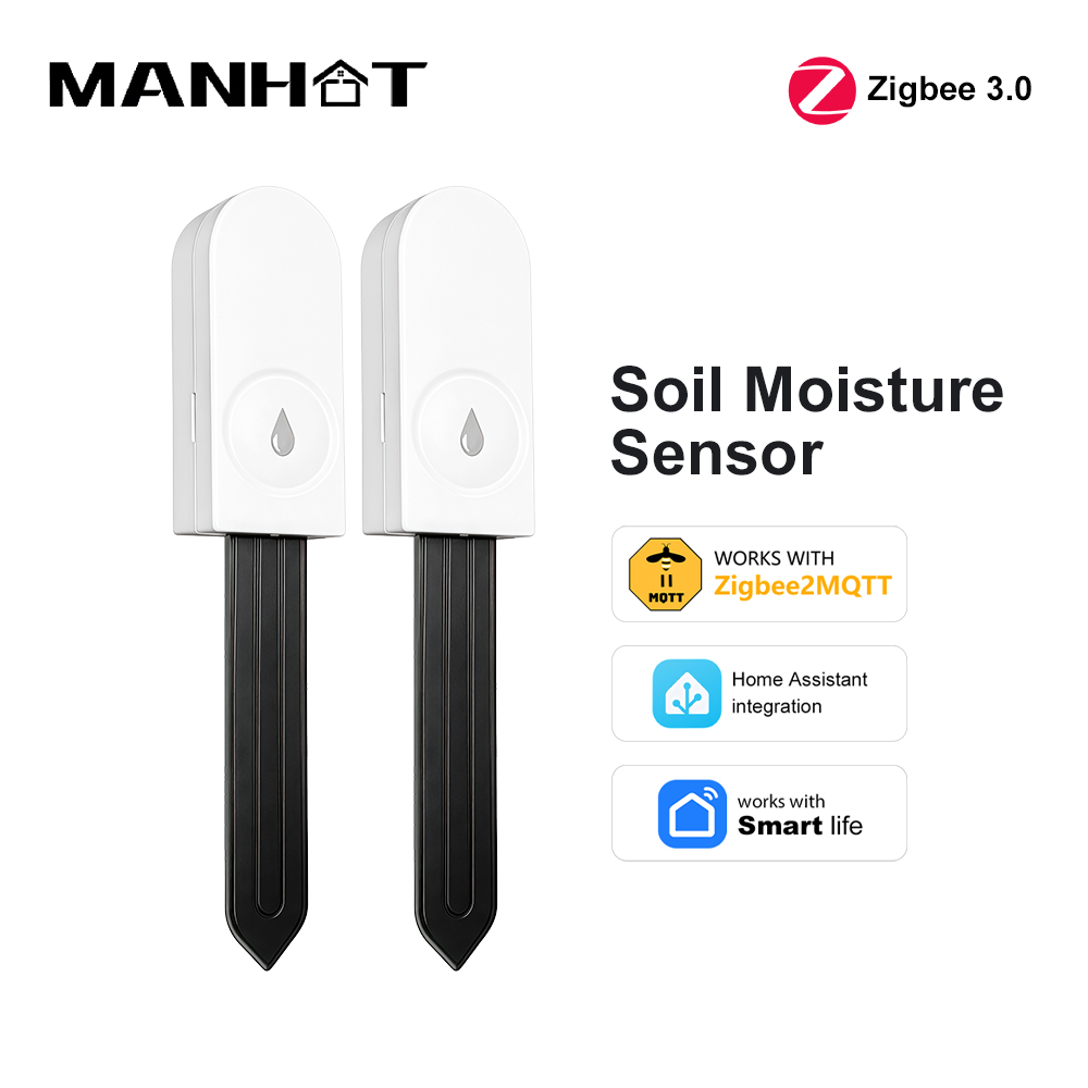 Smart Garden Products - Zigbee 3.0 Bodemvochtsensor Temperatuur- en vochtigheidsthermohygrometer