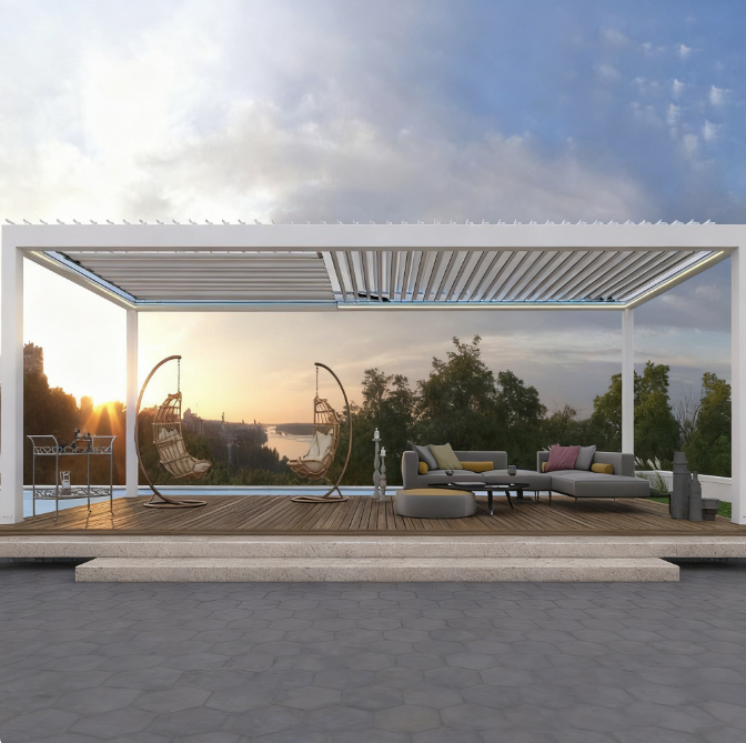 Smart Garden Electric Pergola - Aluminium Venetiaanse pergola, elektrische slimme serre,