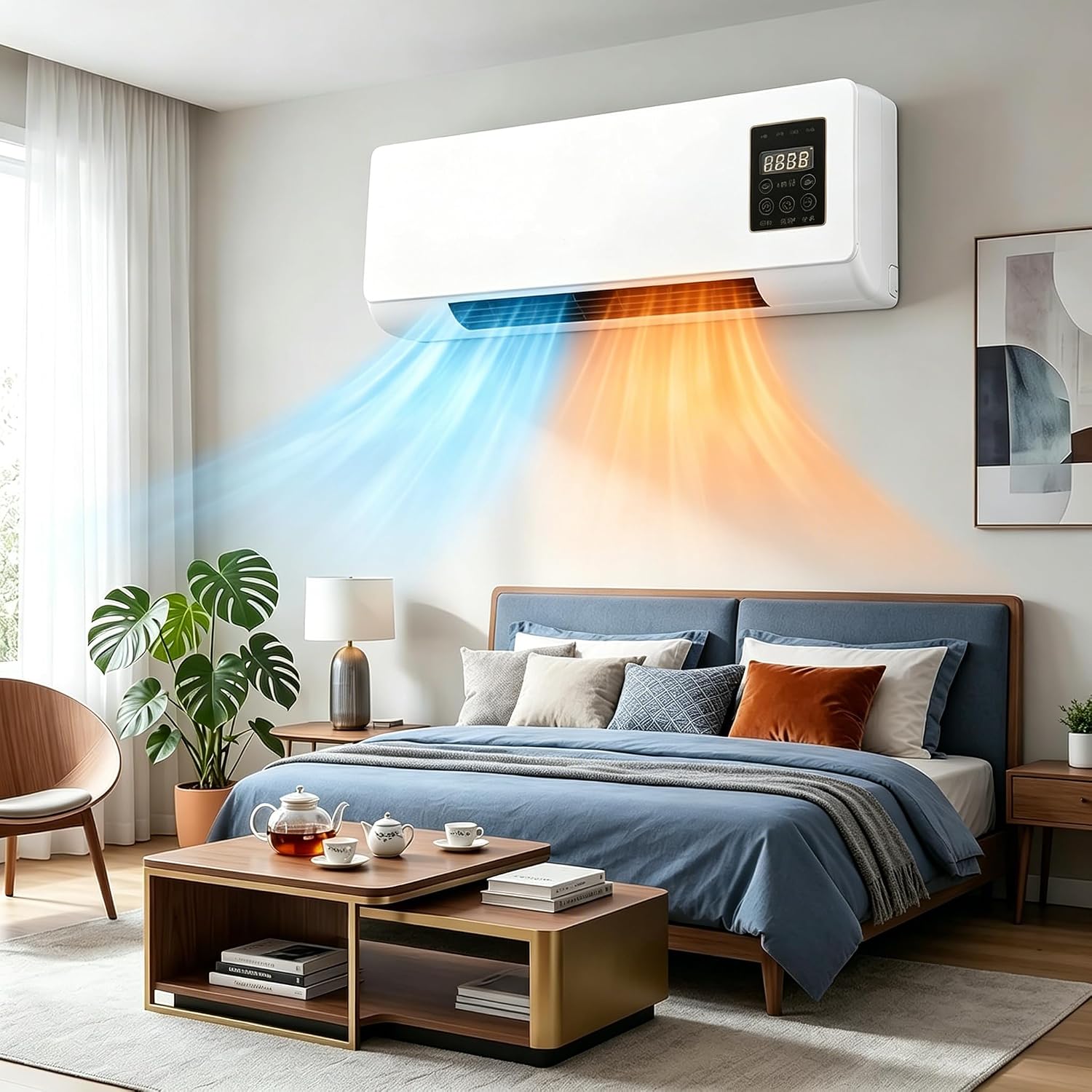 Smart Garden Rooms - Wandmontage Ductless Airconditioner, 2-in-1 Verwarmings- en