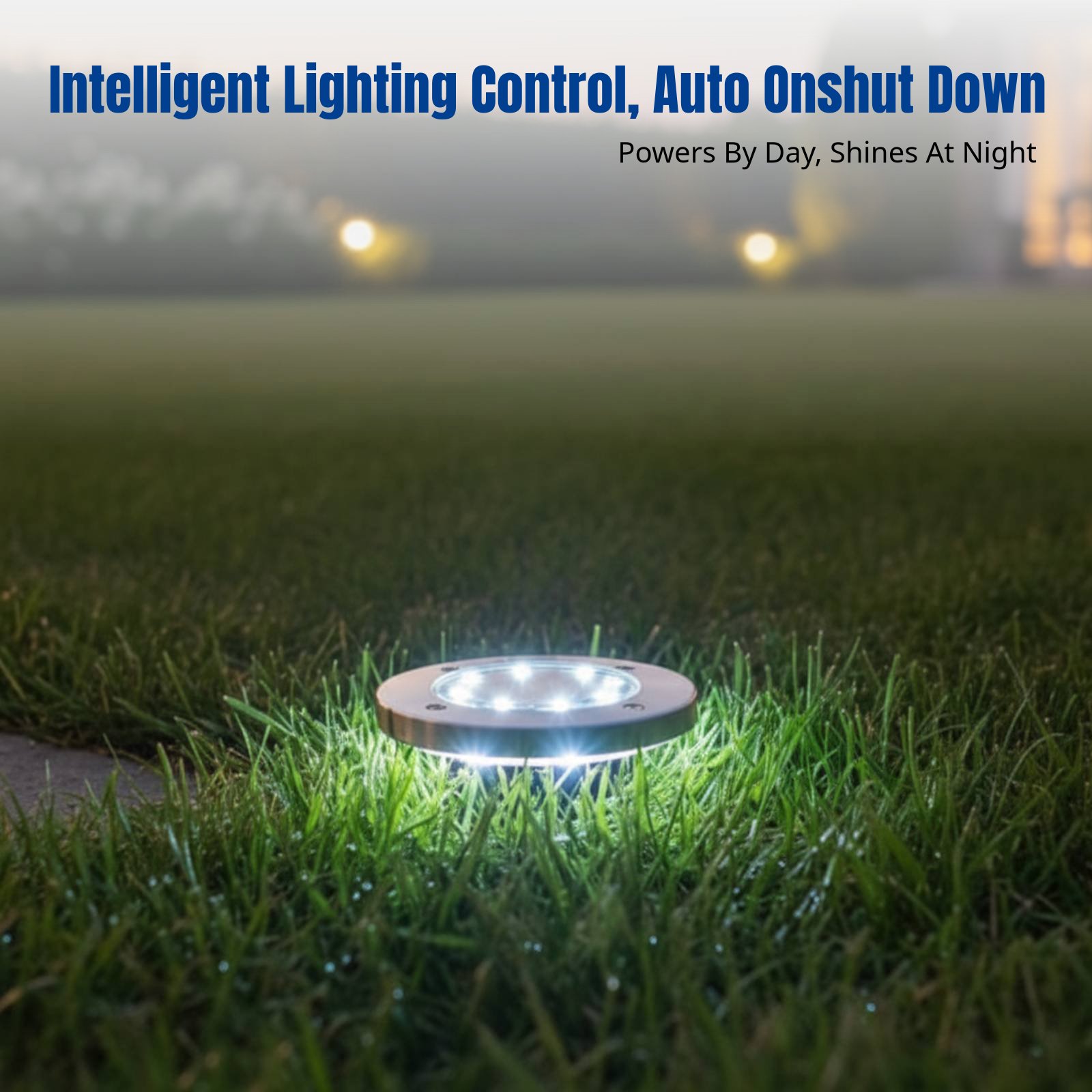 Smart Garden Solar Lights - Zonne-aangedreven grondlamp, LED-gazonlamp, waterdichte buitenverlichting voor