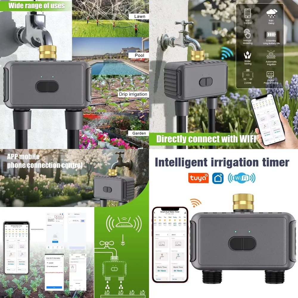 Smart Garden Irrigation - WAP01 WiFi APP Besturing Dubbele Slang