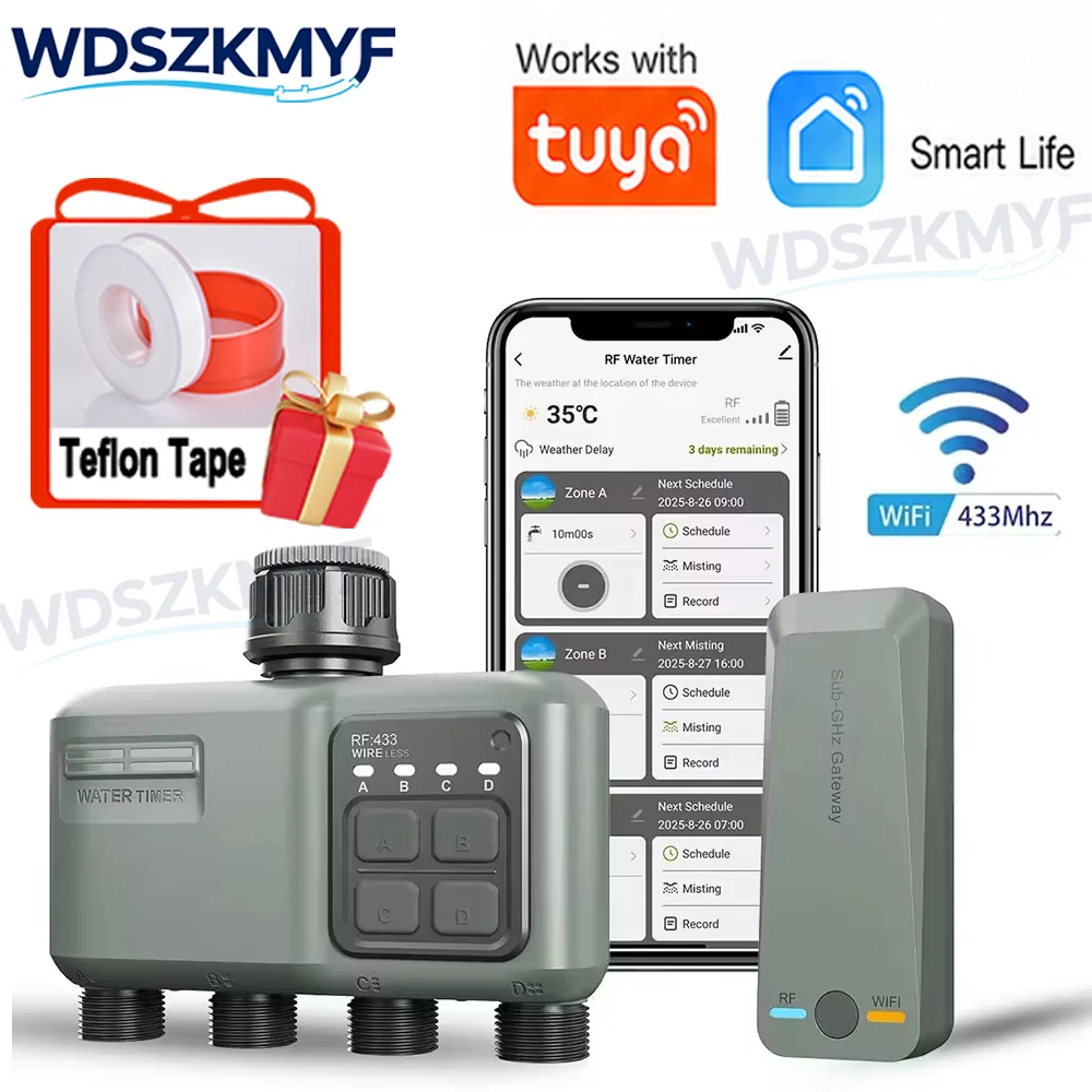 Smart Garden Products - WiFi RF433 Smart Garden Sprinkler Watertimer