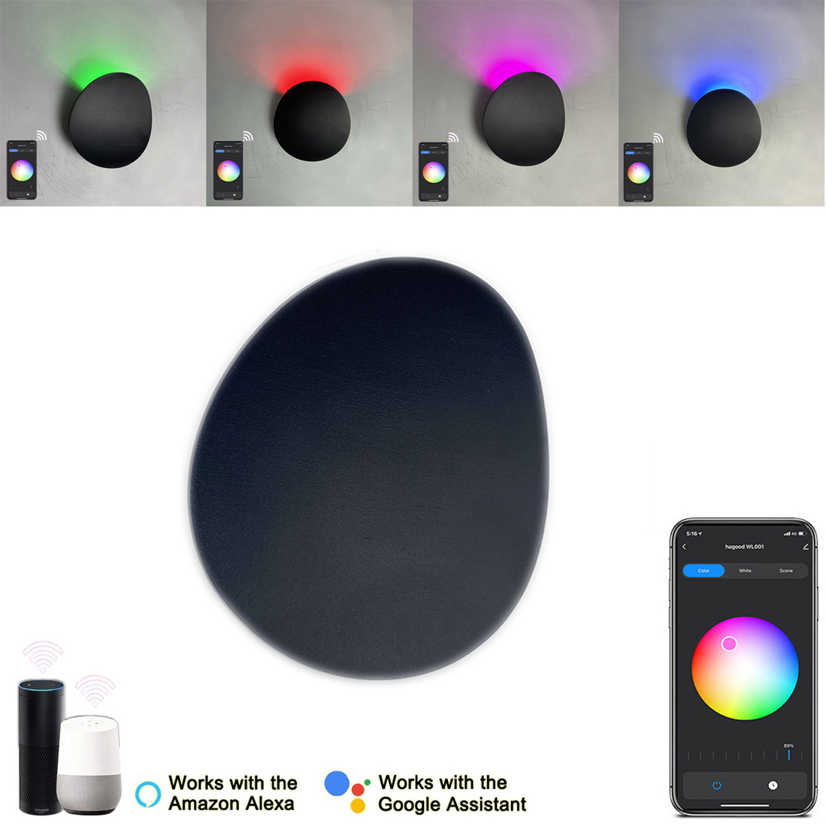 Smart Garden Rooms - 9W Rgbw Led Wandlamp Wifi Bluetooth