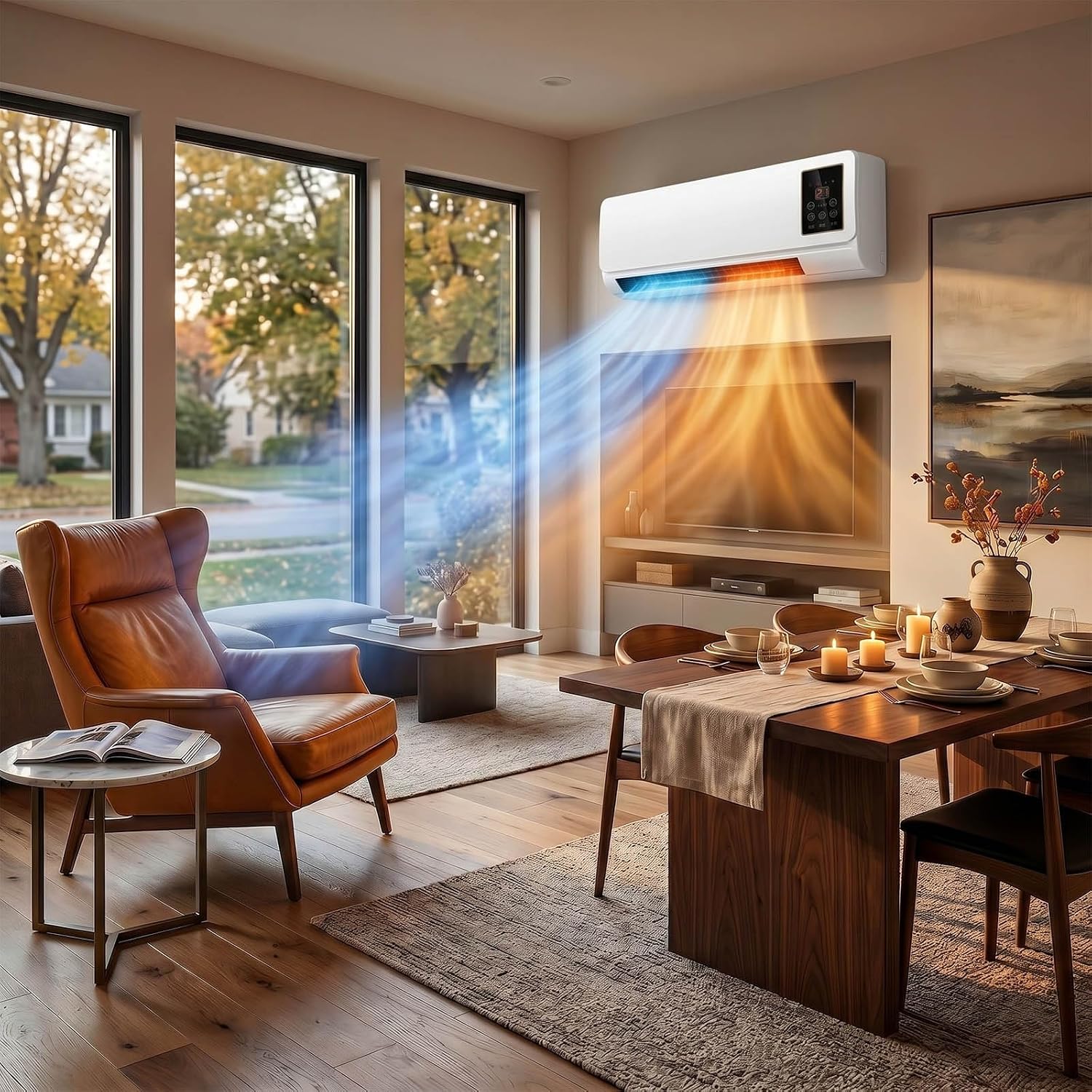 Smart Garden Rooms - Wandgemonteerde airconditioner met ventilator en verwarming,