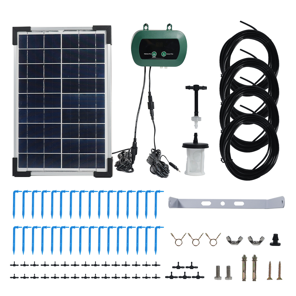 Smart Garden Irrigation - Zonne-hydroponics apparatuur micro-druppelpompen tuin kas irrigatiesysteem