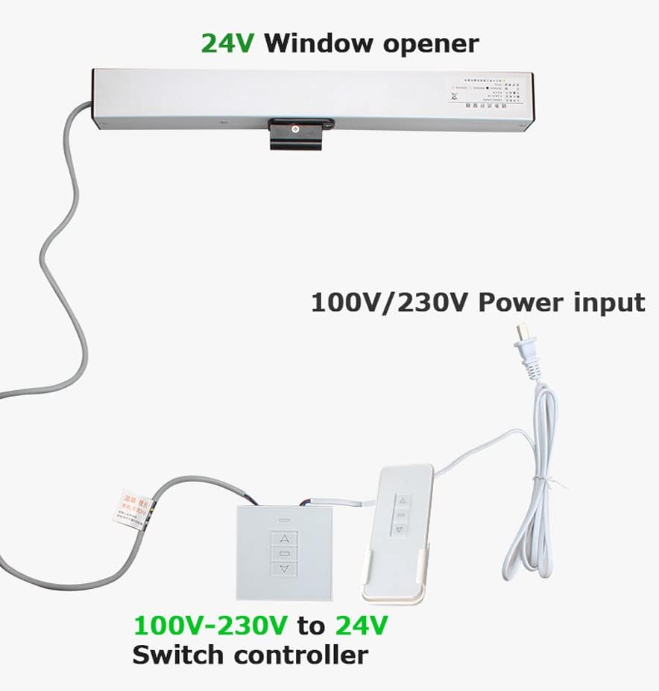 Automated Greenhouse Vent - DC 600 of 700 of 800mm