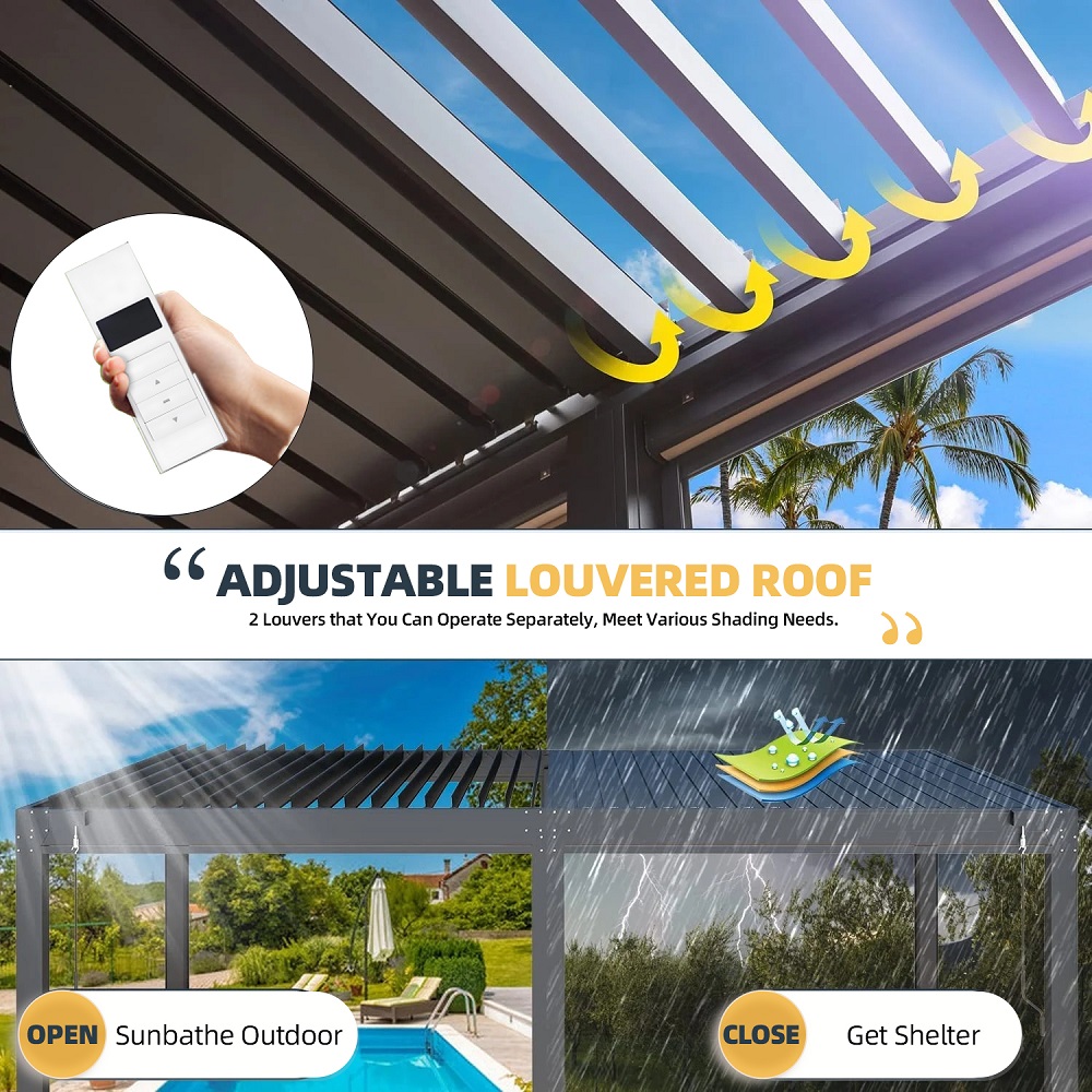 Op maat gemaakte moderne opvou - Smart Garden Electric Pergola recensie en prijs