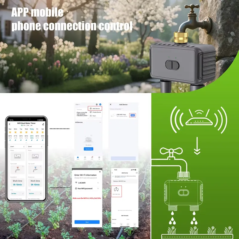 WAP01 WiFi APP Besturing Dubbe - Smart Garden Irrigation recensie en prijs